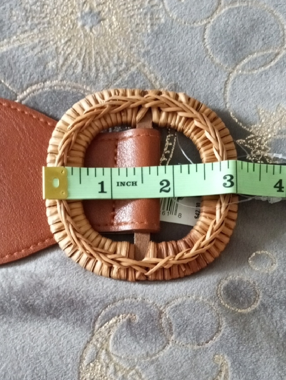 Steve Madden Wicker Buckle Wide Elastic Stretch Belt Size S/M - Picture 7 of 11